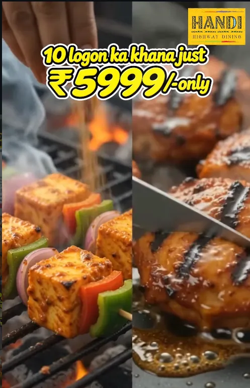 Food promotion reel creative for Handi Highway Dining in Ghaziabad